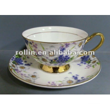 De buena calidad taza de té de porcelana china y platillo
